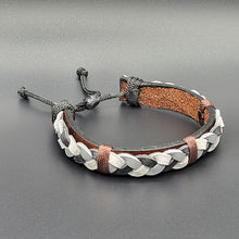 Load image into Gallery viewer, Handcrafted PU Leather Bracelet ~ Braided
