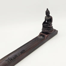 Load image into Gallery viewer, Thai Handcrafted Wooden Incense Holder – Buddha Design
