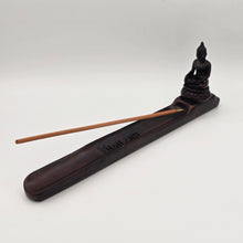 Load image into Gallery viewer, Thai Handcrafted Wooden Incense Holder – Buddha Design
