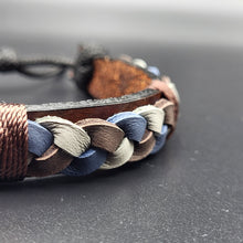 Load image into Gallery viewer, Handcrafted PU Leather Bracelet ~ Braided
