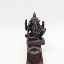 Load image into Gallery viewer, Thai Handcrafted Wooden Incense Holder – Ganesh Design
