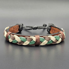 Load image into Gallery viewer, Handcrafted PU Leather Bracelet ~ Braided
