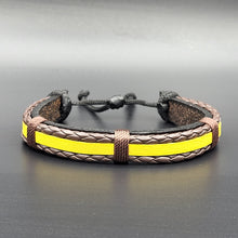 Load image into Gallery viewer, Handcrafted PU Leather Bracelet ~ Striped
