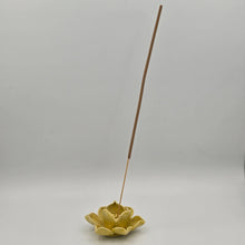Load image into Gallery viewer, Thai Ceramic Incense Holder – Lotus Flower Design (Various Colors)
