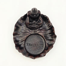 Load image into Gallery viewer, Thai Handcrafted Wooden Incense Holder Plate – Meditating Buddha Design
