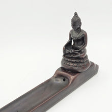 Load image into Gallery viewer, Thai Handcrafted Wooden Incense Holder – Buddha Design
