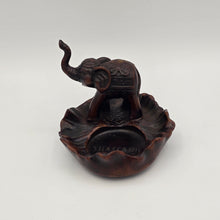 Load image into Gallery viewer, Thai Handcrafted Wooden Incense Holder Plate – Elephant Design
