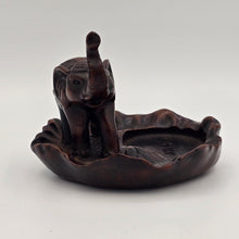 Load image into Gallery viewer, Thai Handcrafted Wooden Incense Holder Plate – Elephant Design
