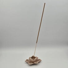 Load image into Gallery viewer, Thai Ceramic Incense Holder – Lotus Flower Design (Various Colors)
