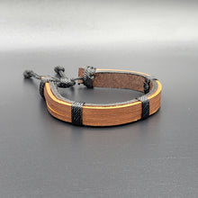 Load image into Gallery viewer, Handcrafted PU Leather Bracelet ~ Striped
