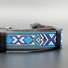 Load image into Gallery viewer, Handcrafted PU Leather Bracelet ~ Traditional Fabric Pattern
